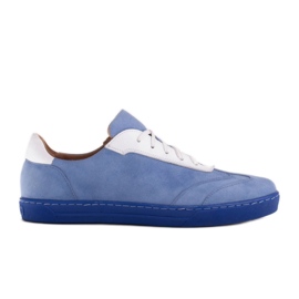 Marco Shoes Sneakers sportive realizzate in pelle scamosciata naturale di alta qualità blu