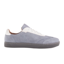 Marco Shoes Sneakers sportive realizzate in pelle scamosciata naturale di alta qualità grigio