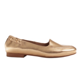 Marco Shoes Ballerine da donna con elastico nella tomaia d'oro