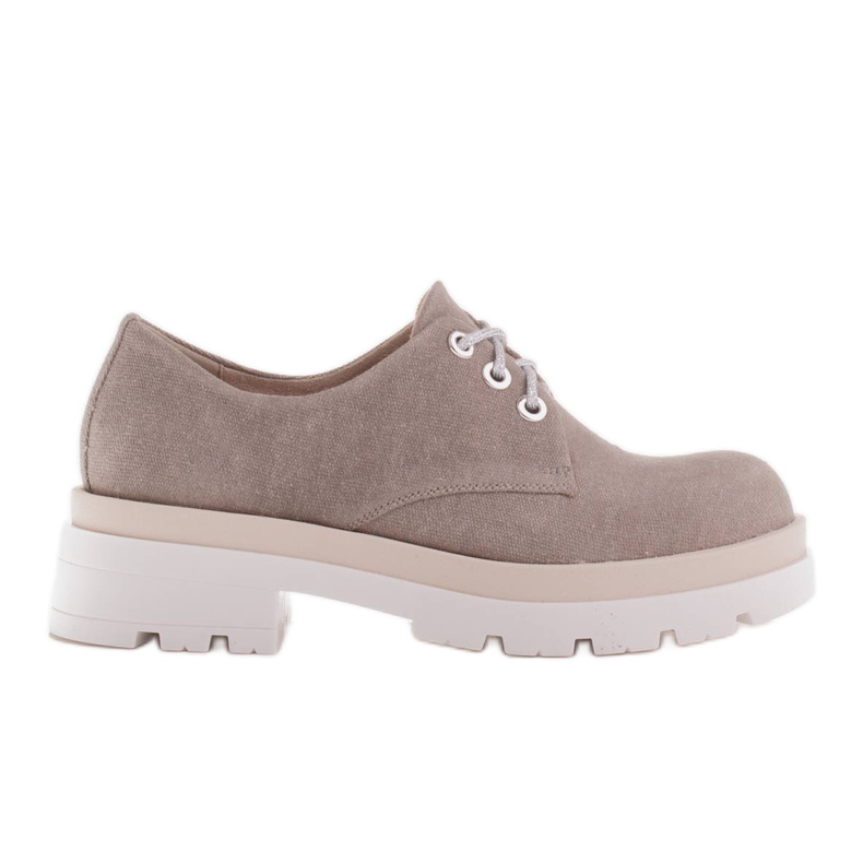 Marco Shoes Scarpe in tessuto con suola spessa grigio