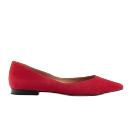 Marco Shoes Ballerine da donna con fianchi bassi rosso
