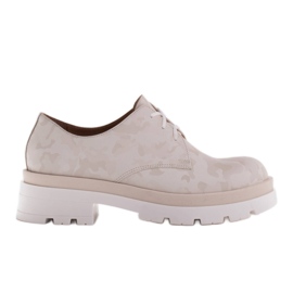 Marco Shoes Scarpe in pelle mimetica con suola spessa beige