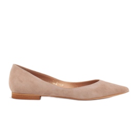 Marco Shoes Ballerine da donna con fianchi bassi beige