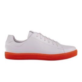 Marco Shoes Sneakers sportive in pelle fiore bianca bianco