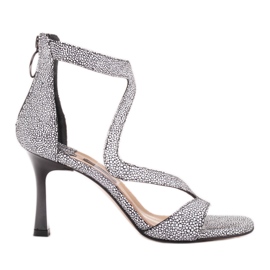 Marco Shoes Eleganti sandali Ava bianca nero