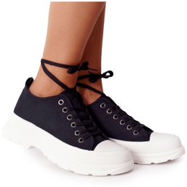 Sneakers Da Donna Sulla Piattaforma Nero Travel Time