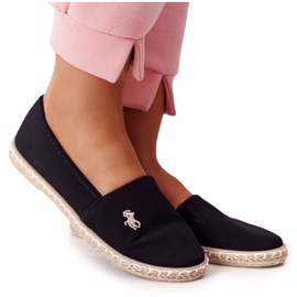 NEWS Espadrillas da donna nere Reyna nero