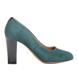 Marco Shoes Décolleté 777P verdi realizzate in pelle scamosciata unica con punti 3D verde