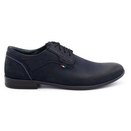 Scarpe da uomo in pelle Olivier 305GT blu navy