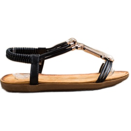 SHELOVET Sandali eleganti con elastico nero