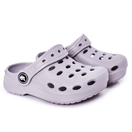Pantofole per bambini Foam Kroks Grey Lucas grigio