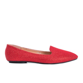 Ballerine rosse con zirconi Larissa rosso