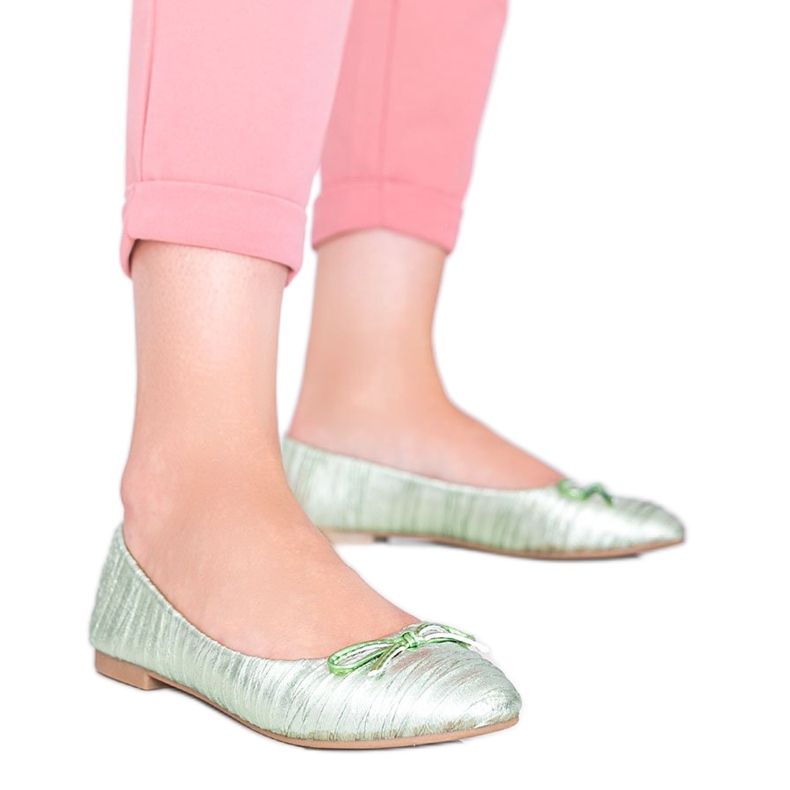 Ballerine Ayris verdi lucide da donna verde