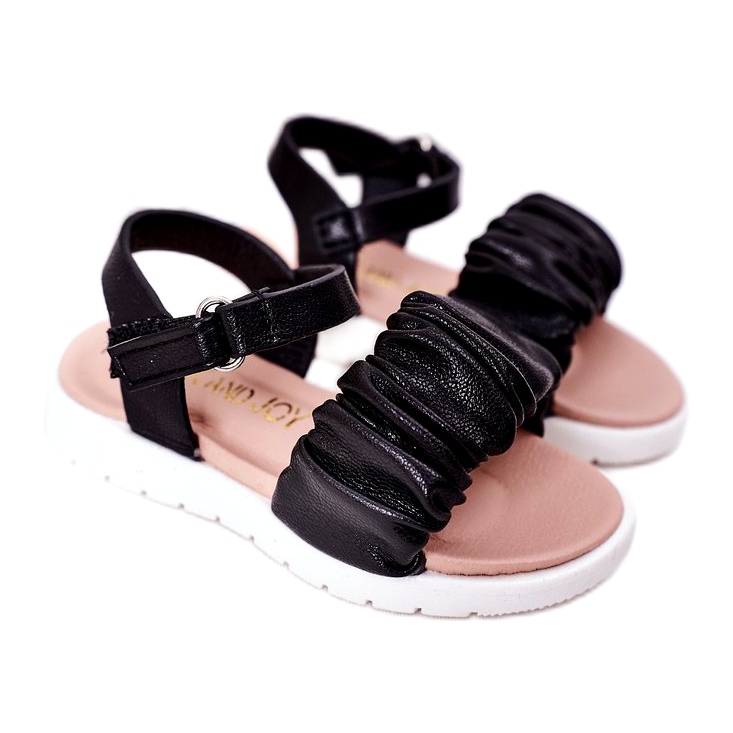 FR1 Sandali Aimy Neri Per Bambini Con Velcro nero