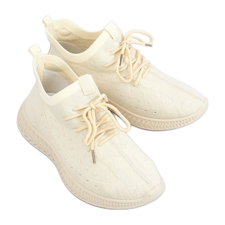 Scarpe sportive a calzino beige PC01 LT.BEIGE