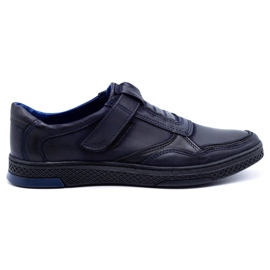 Polbut Scarpe casual da uomo in pelle 2102 grana blu navy