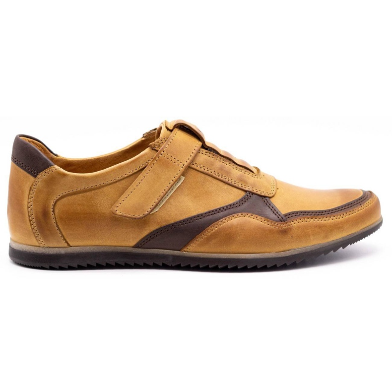 Polbut Scarpe casual da uomo in pelle 2102/2 rosse arancia