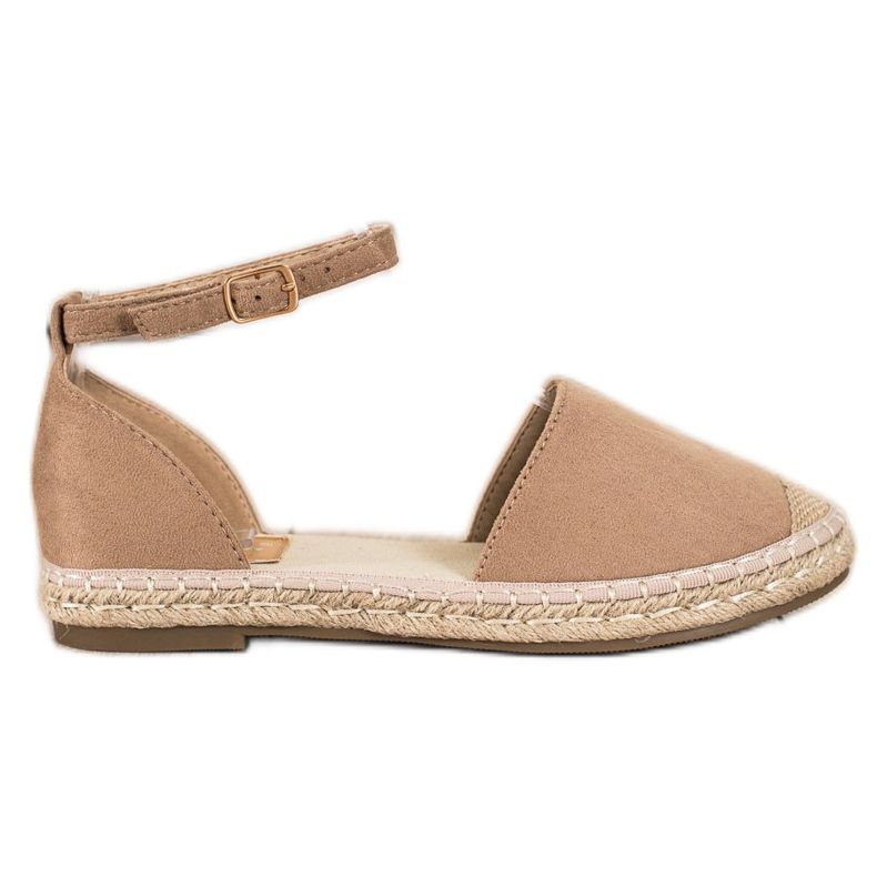 Kayla Espadrillas Beige Con Fibbia