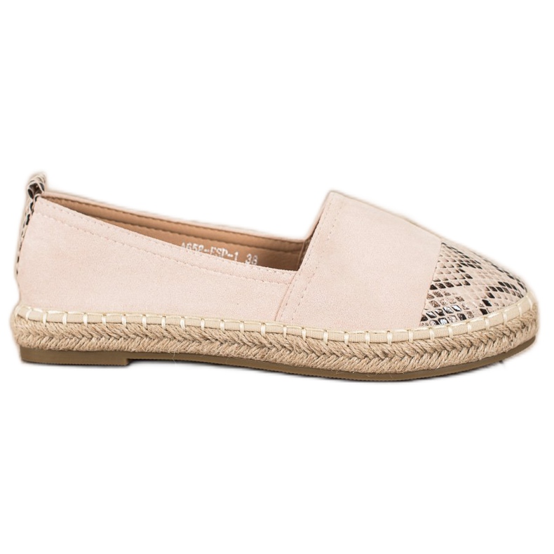 Bestelle Espadrillas Con Inserto Stampa Serpente beige