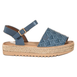 SHELOVET Sandali Espadrillas Con Ecopelle blu