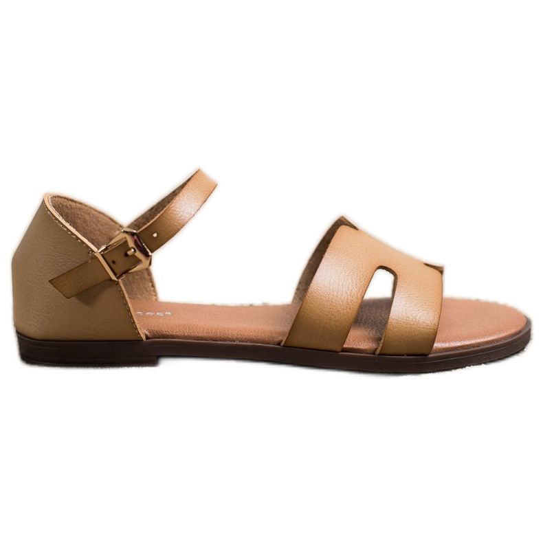 Ideal Shoes Sandali Classici In Ecopelle marrone