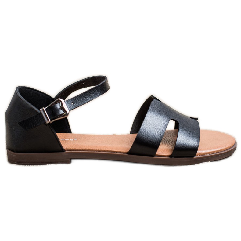 Ideal Shoes Sandali Classici In Ecopelle nero