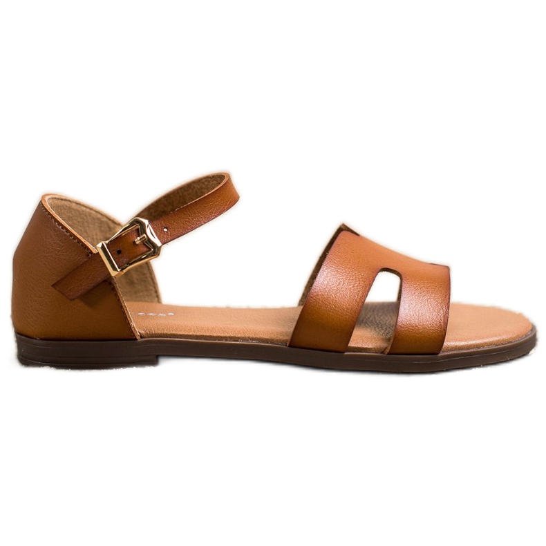Ideal Shoes Sandali Classici In Ecopelle marrone