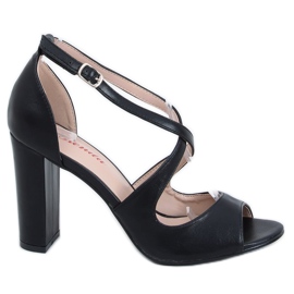 Sandali neri con tacco alto S-837 Black nero