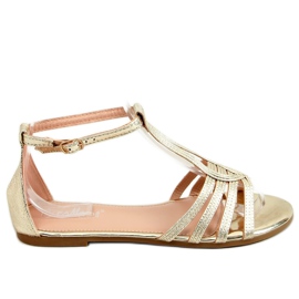 Sandali da donna dorati SM0024 Gold d'oro