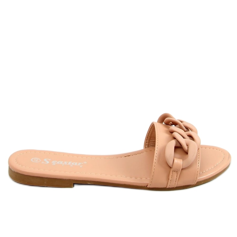 Pantofole beige con catena CK205P Khaki cachi