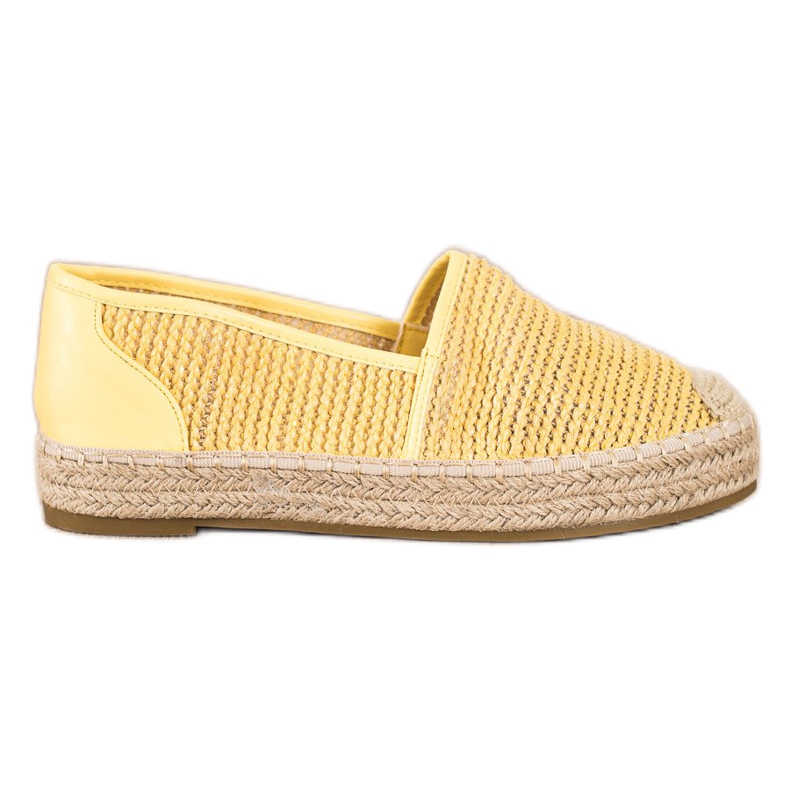 Coura Espadrillas intrecciate giallo