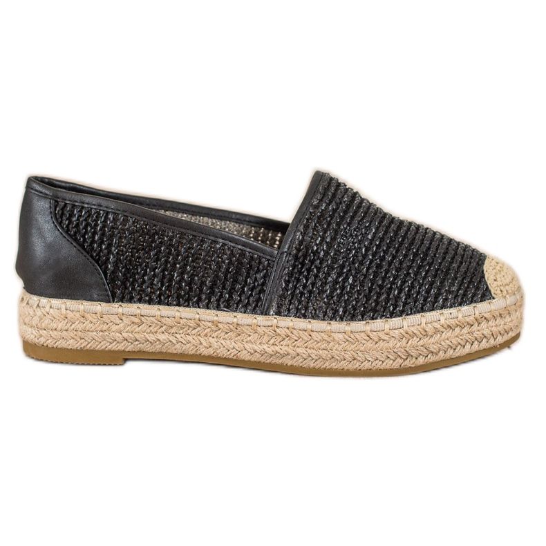 Coura Espadrillas intrecciate nero
