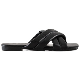 Mannika Comode pantofole in ecopelle nero