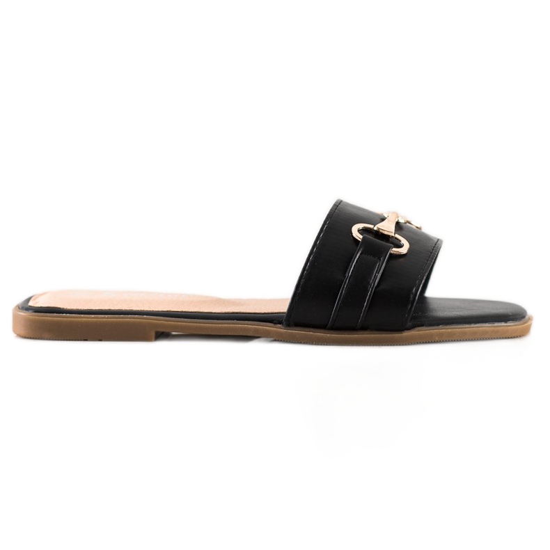 Seastar Ciabatte con ornamento dorato nero
