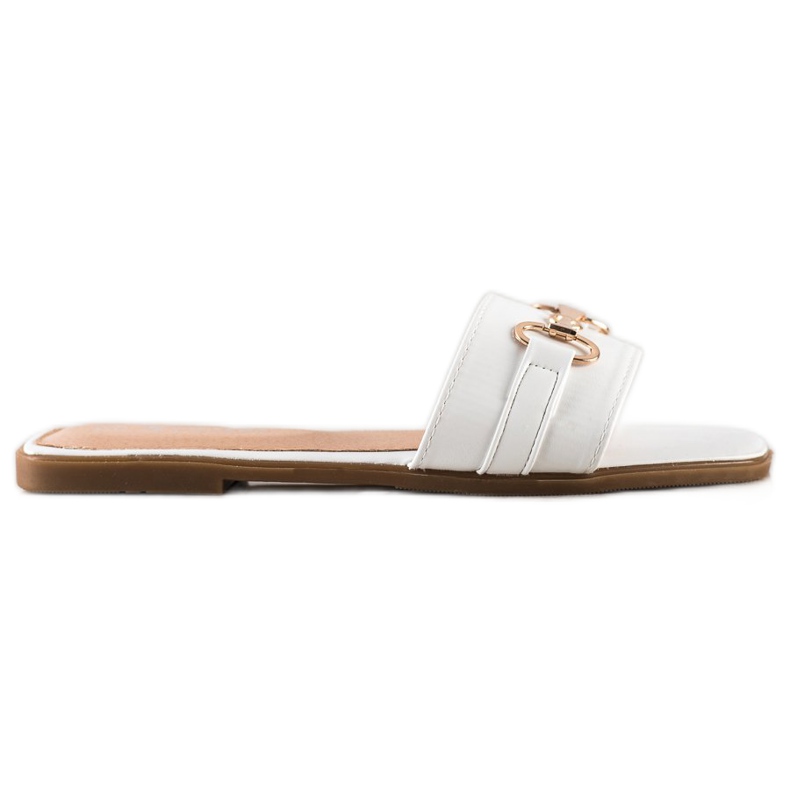Seastar Pantofole Con Decorazione Dorata bianca