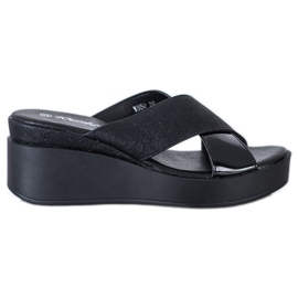 Weide Pantofole con zeppa nere nero