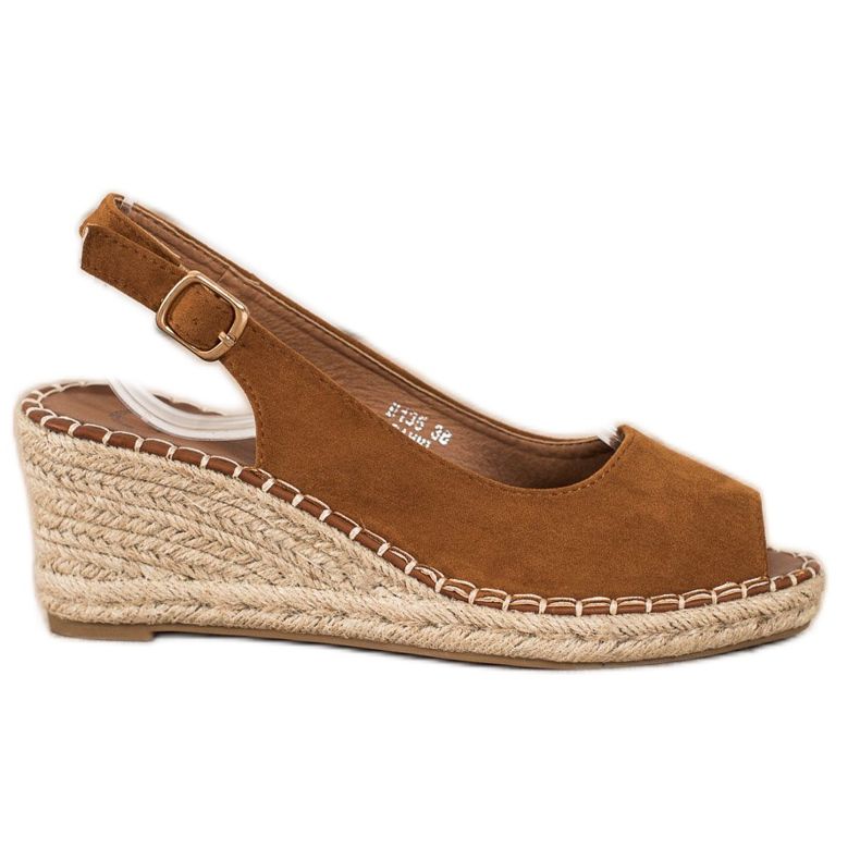 SHELOVET Sandali con zeppa casual marrone