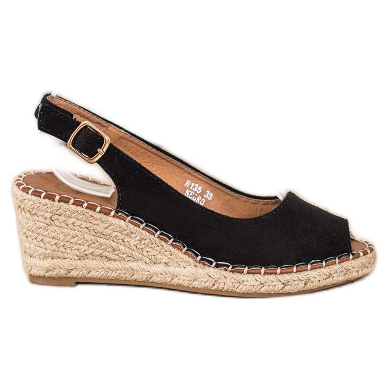 SHELOVET Sandali con zeppa casual nero