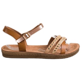 Queen Vivi Sandali alla moda beige marrone
