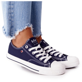 Sneakers da donna Lee Cooper LCW-21-31-0095L Navy Blue bianco blu navy