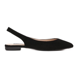 Ballerine Scamosciate In Spitz Black Daisy nero