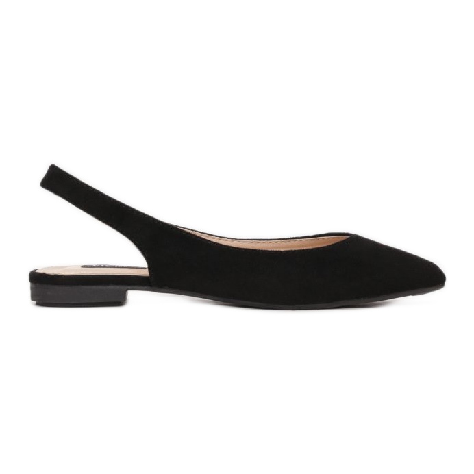 Ballerine Scamosciate In Spitz Black Daisy nero