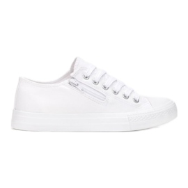 Sneakers Da Donna Con Cerniera Bianco Malani
