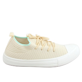Sneakers per donna calze beige PC06P LT.BEIGE