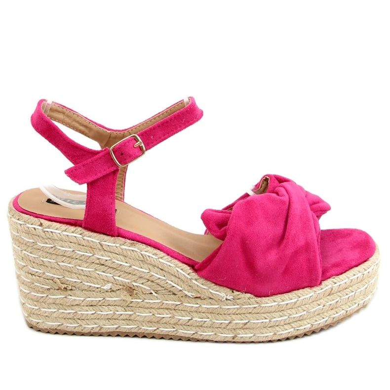 Sandali espadrillas su zeppe fucsia WH-3K63 Fuchsia rosa
