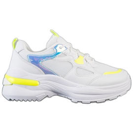 SHELOVET Sneakers Con Inserti Gialli bianco
