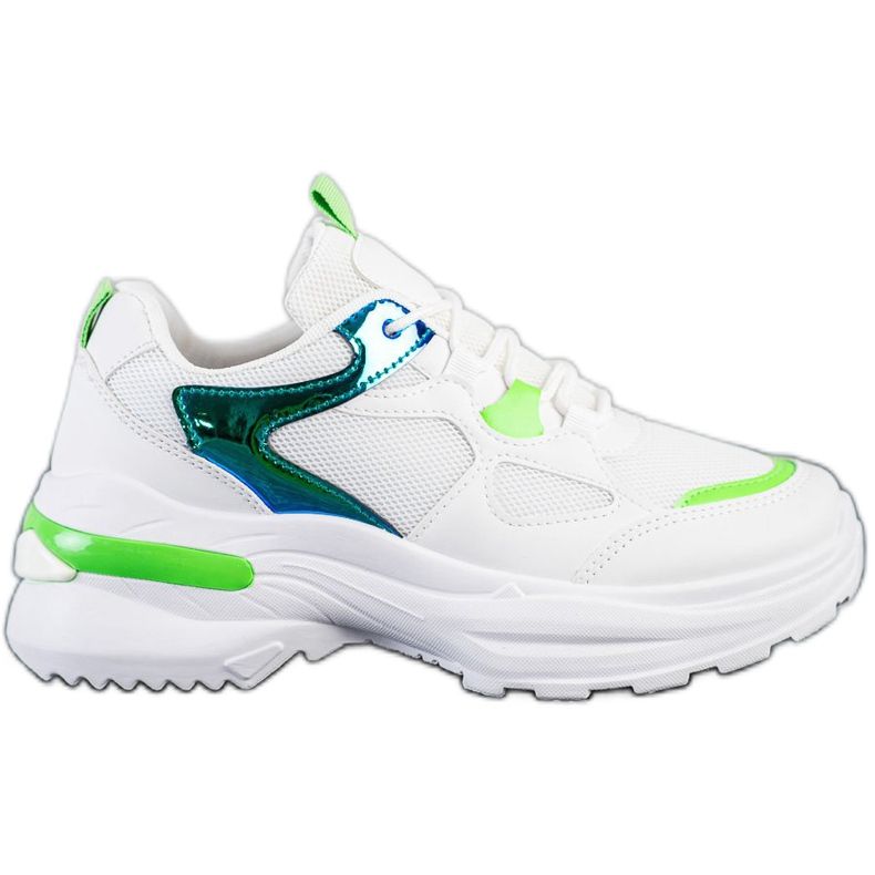 SHELOVET Sneakers Con Inserti Verdi bianca