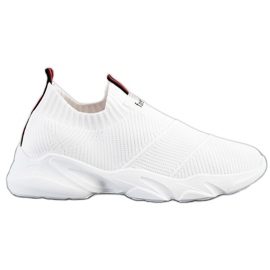 SHELOVET Sneakers bianche alla moda senza lacci bianca