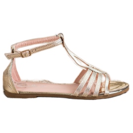 Fama Sandali piatti classici d'oro