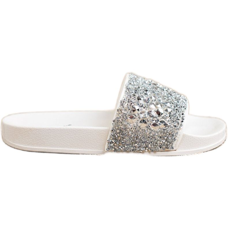 SHELOVET Pantofole Con Ornamenti bianca d'argento